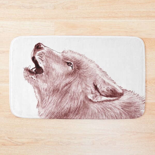 Item preview, Howling wolf head - brown-red colorized version designed and sold by SylvieG18.