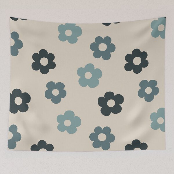 Item preview, Chunky Retro Flowers - Ocean and Sand designed and sold by Charredsky.