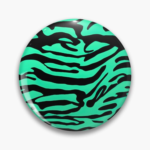 Item preview, Turquoise and Black Abstract Zebra Stripes designed and sold by asurtiumgreen.