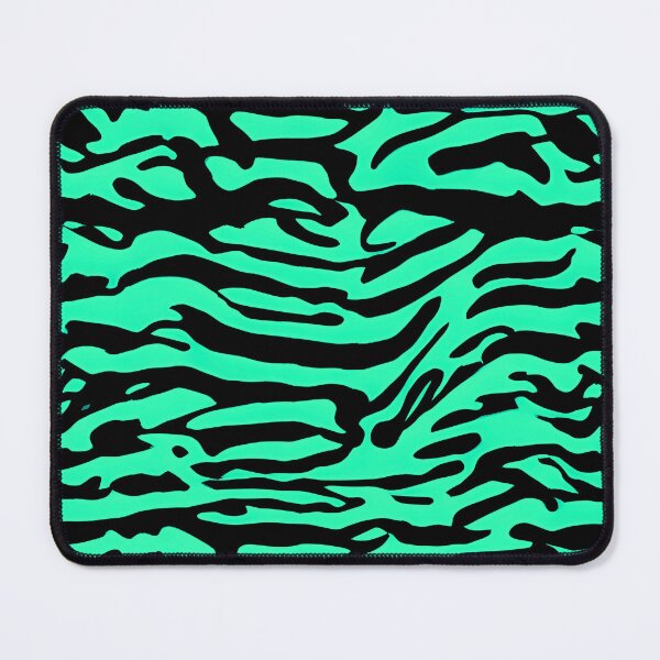 Item preview, Turquoise and Black Abstract Zebra Stripes designed and sold by asurtiumgreen.