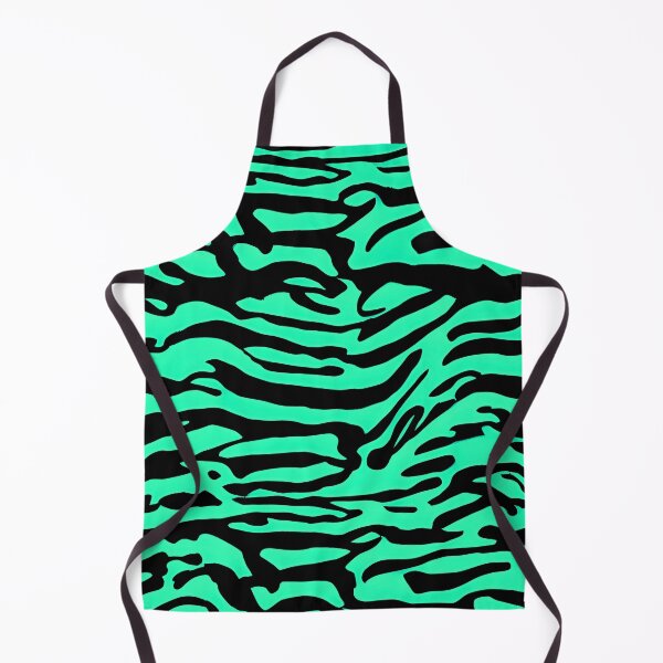 Item preview, Turquoise and Black Abstract Zebra Stripes designed and sold by asurtiumgreen.