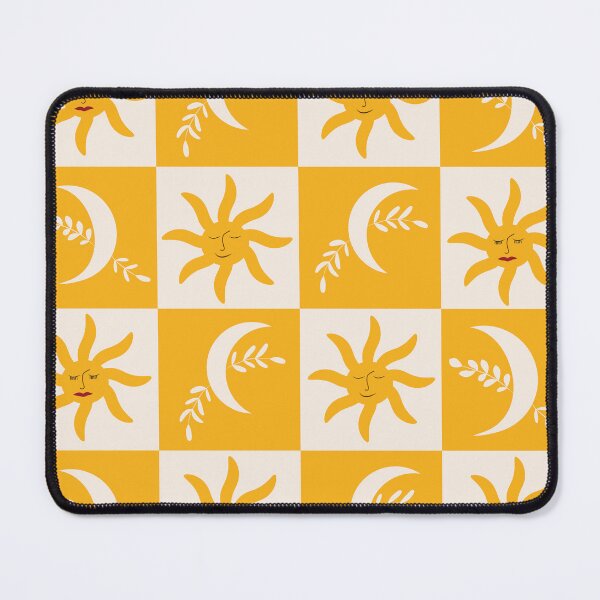 Item preview, Checkered Orange Boho Sun and Moon Pattern  designed and sold by Yasminepatterns .