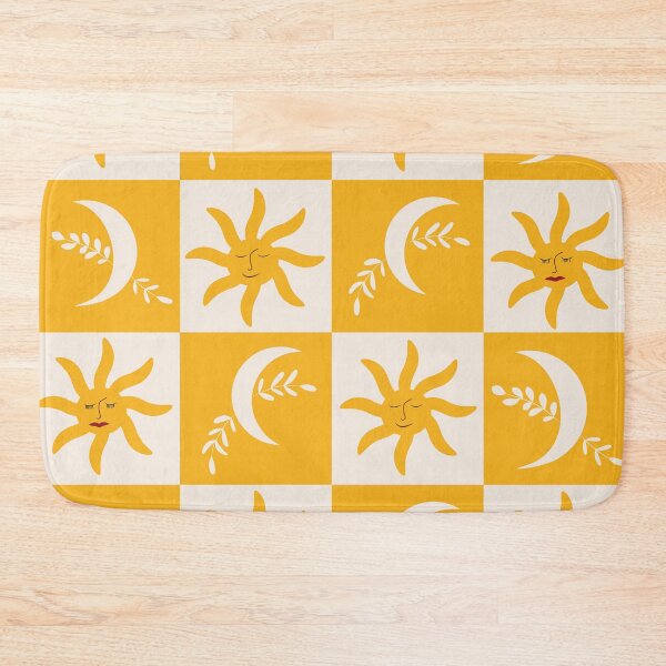 Item preview, Checkered Orange Boho Sun and Moon Pattern  designed and sold by Yasminepatterns .