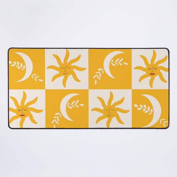 Item preview, Checkered Orange Boho Sun and Moon Pattern  designed and sold by Yasminepatterns .