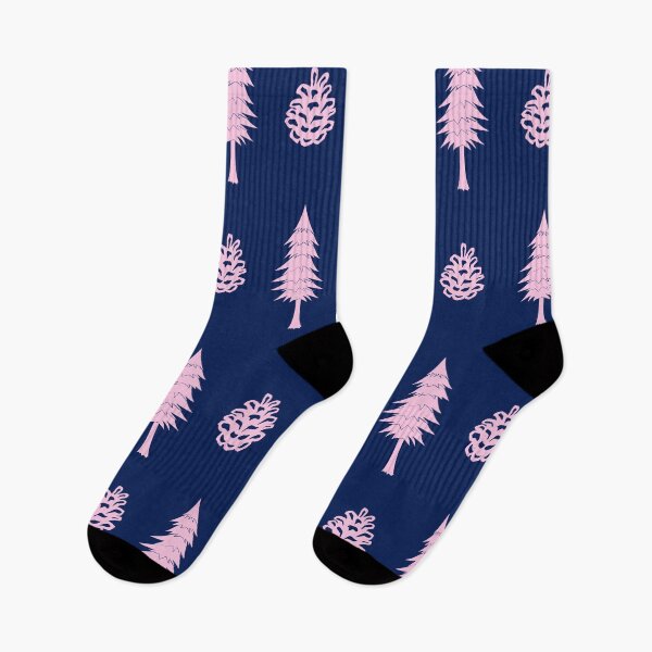 Item preview, Pine Trees, Pinecones, Pink and Blue, Large Pattern designed and sold by SpruceGooseCo.
