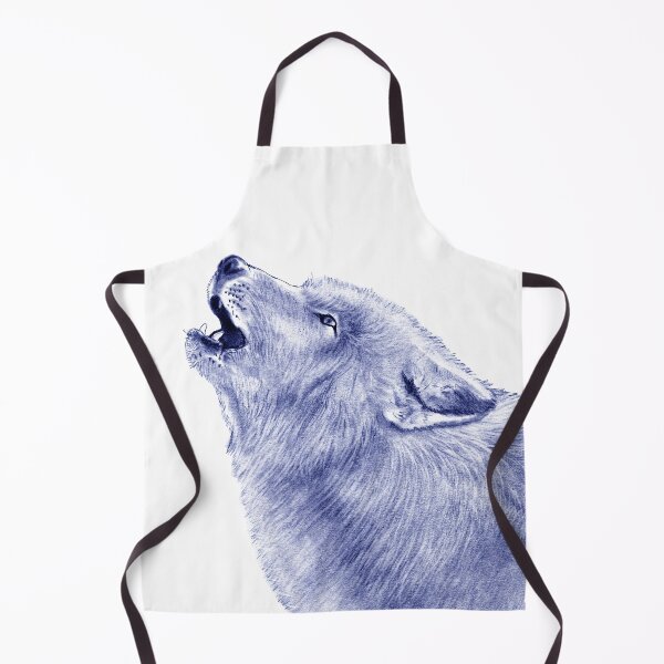 Item preview, Howling wolf head - blue colorized version designed and sold by SylvieG18.