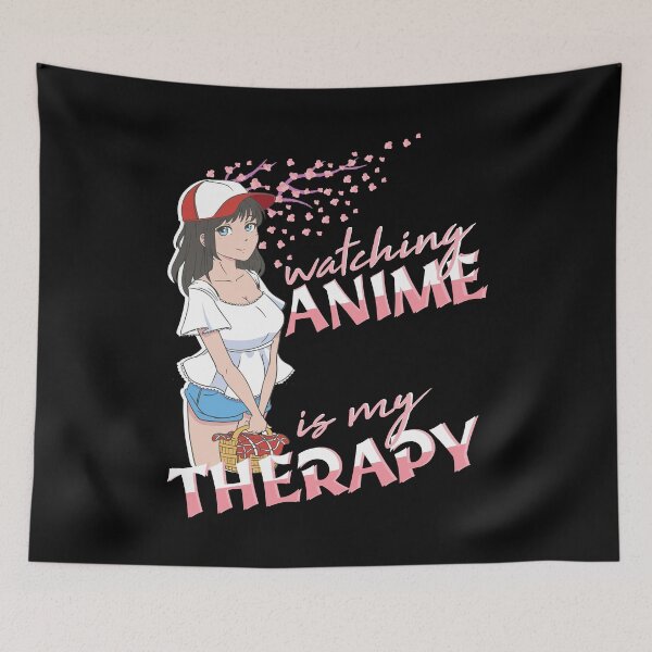 Item preview, Watching Anime is my Therapy Introvert Anime girl designed and sold by Merchandiser099.