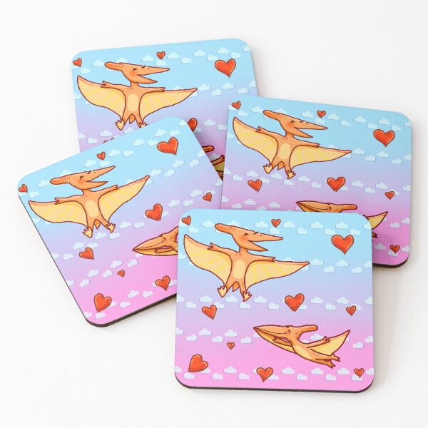Item preview, 2 pterodactyls in love designed and sold by ZeefyDesigns.
