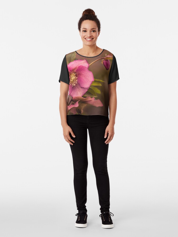 Alternate view of Christmas Rose Chiffon Top