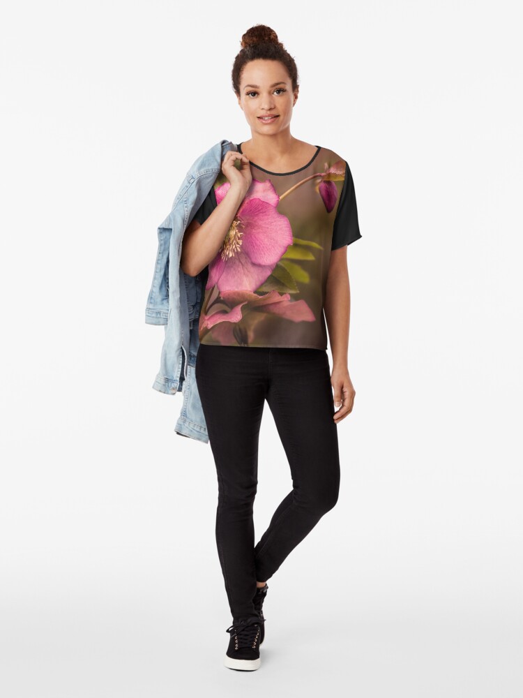 Alternate view of Christmas Rose Chiffon Top