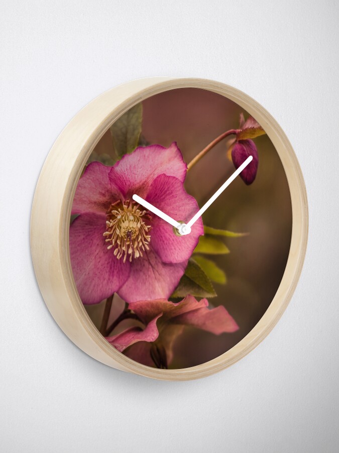 Alternate view of Christmas Rose Clock