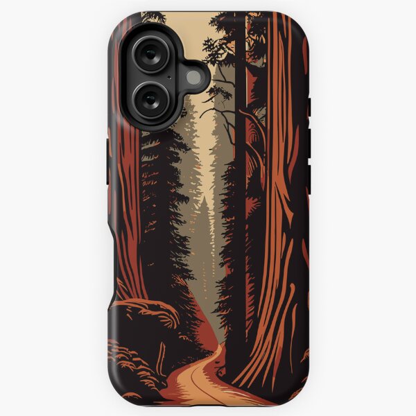 Vista previa del artículo con la obra «parque nacional redwood, recuerdo, california, senderismo, vintage», diseñado y vendido por Atlantee.