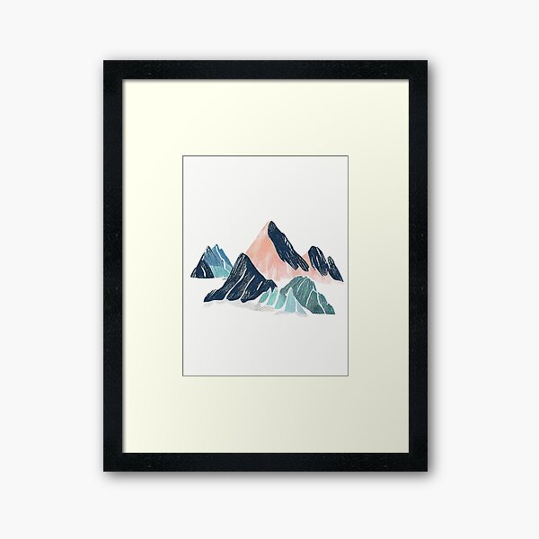 Pastel Mountains Sunrise Minimalistic Modern Art | Tote Bag