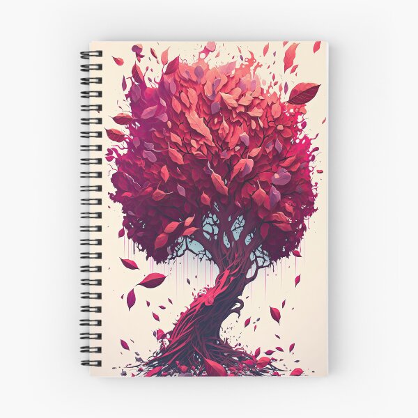 Aperçu de l'œuvre Un arbre à feuilles de pétales vermillon créée et vendue par Cydermann.