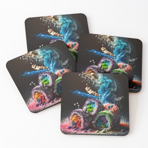 Item preview, Vibrant Sushi Rolls with Powder Garnish designed and sold by ShoPellY.