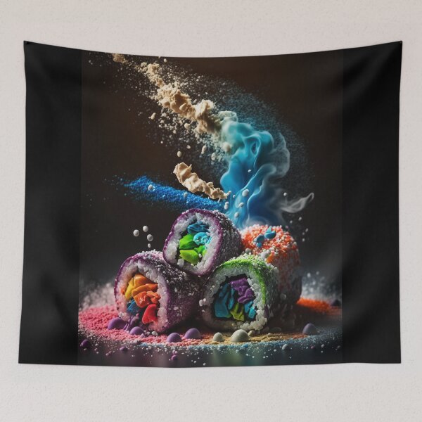 Item preview, Vibrant Sushi Rolls with Powder Garnish designed and sold by ShoPellY.