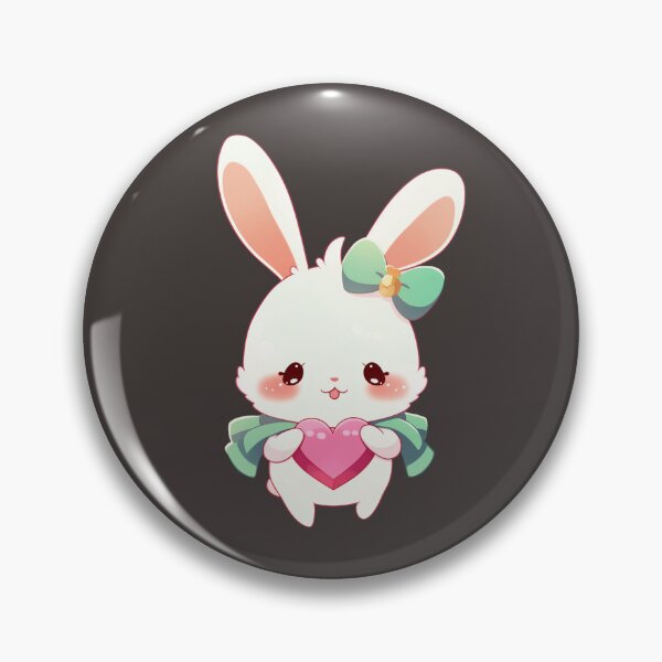 Item preview, Cute Little Bunny with Pink Heart designed and sold by lelixart.