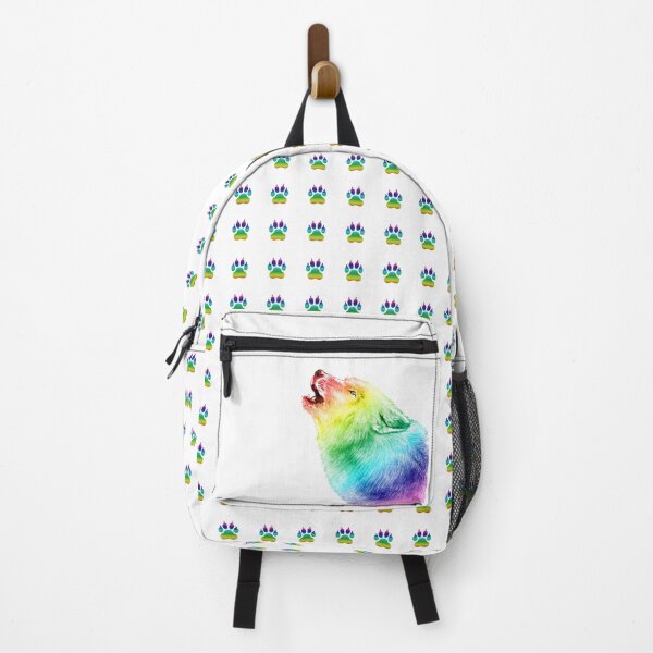 Item preview, Howling wolf head - rainbow colorized version 1 designed and sold by SylvieG18.