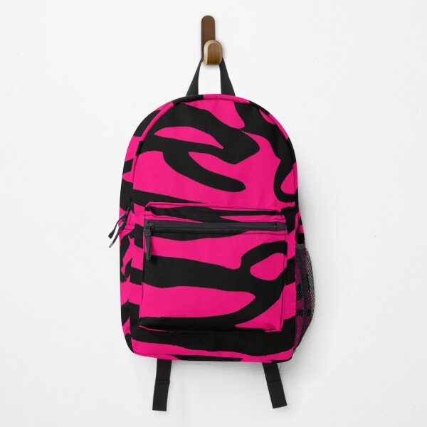 Item preview, Magenta and Black Abstract Zebra Stripes designed and sold by asurtiumgreen.