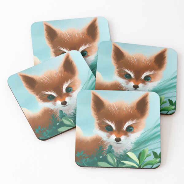 Item preview, Fox Cub Cute In the Winter Foliage| Fox Illustration | Fox Watercolor Drawing designed and sold by phillipbooth.