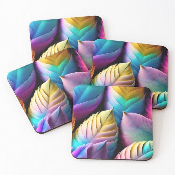 Item preview, Abstract bright coloured feathers illustration designed and sold by Graphics By Craig.