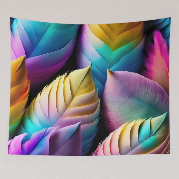 Item preview, Abstract bright coloured feathers illustration designed and sold by Graphics By Craig.