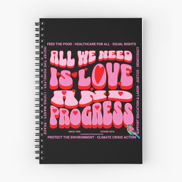 Item preview, PMD00366 Progressive Movement Designs All We Need Is Love and Progress for any day or Valentines Valentine for progressives  designed and sold by ProgressiveLeft.