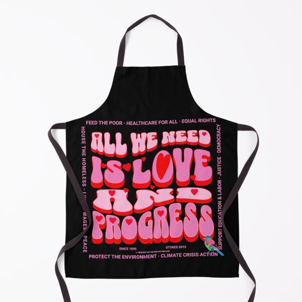 Item preview, PMD00366 Progressive Movement Designs All We Need Is Love and Progress for any day or Valentines Valentine for progressives designed and sold by ProgressiveLeft.