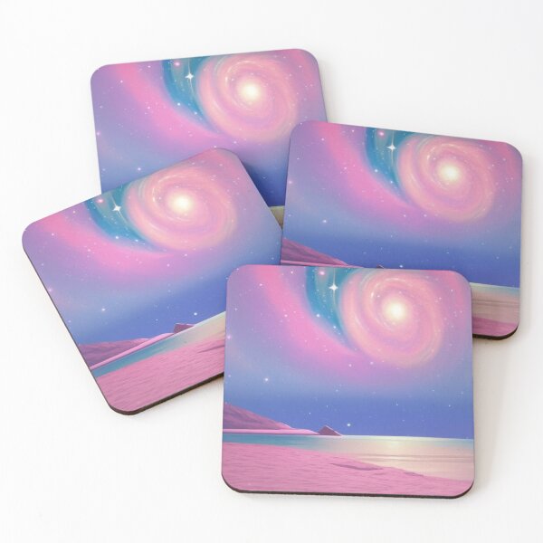 Item preview, Beautiful galaxy meets endless sea and pink sandy beach designed and sold by Girly-Universe.