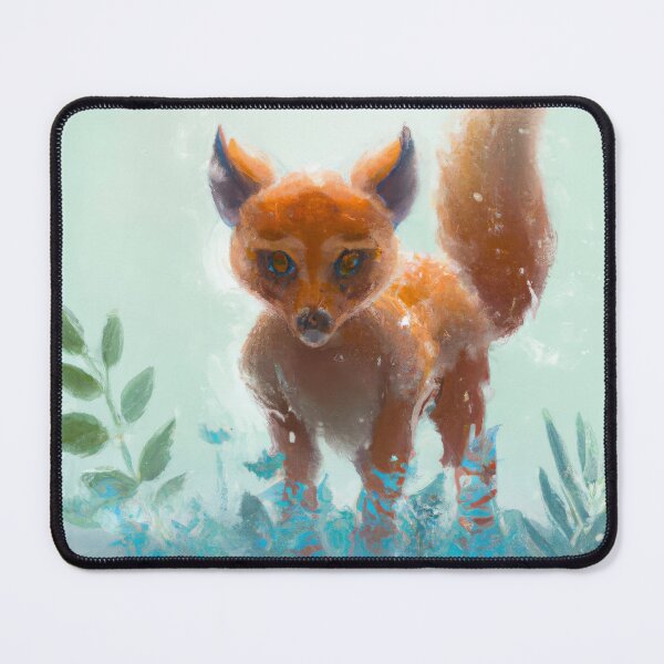 Item preview, Fox Cub Cute In the Winter Foliage| Fox Illustration | Fox Watercolor Drawing designed and sold by phillipbooth.