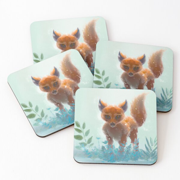Item preview, Fox Cub Cute In the Winter Foliage| Fox Illustration | Fox Watercolor Drawing designed and sold by phillipbooth.