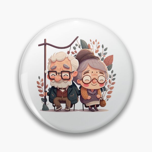 Item preview, Old Happy couple  Cute Chibi designed and sold by addthana.
