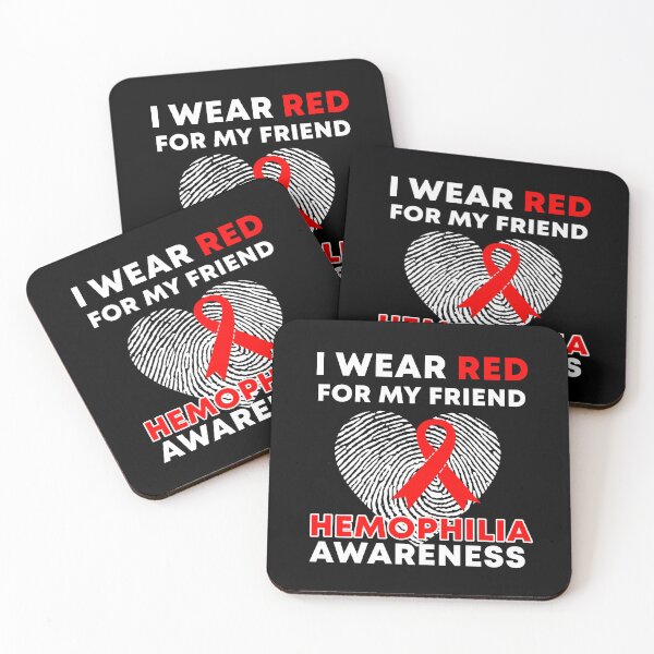 Item preview, I Wear Red For My Friend Hemophilia Awareness designed and sold by Color-Sparkle.