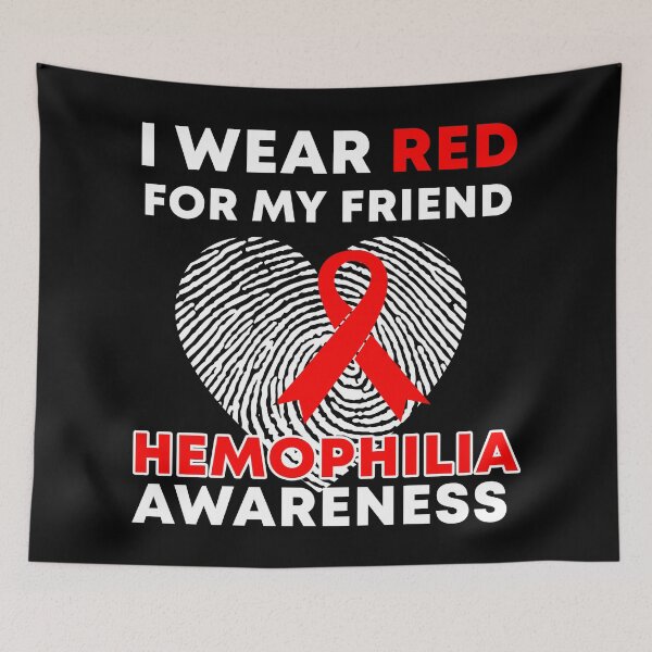 Item preview, I Wear Red For My Friend Hemophilia Awareness designed and sold by Color-Sparkle.
