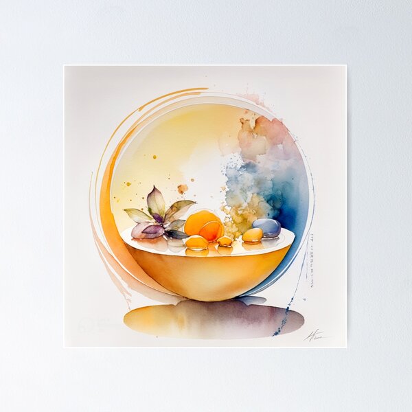 Item preview, Feng Shui Zen Watercolor Nature Art designed and sold by RetComly.