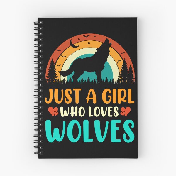 Item preview, Just A Girl Who Loves Wolves - Funny Wolf Lover Retro designed and sold by naworas.