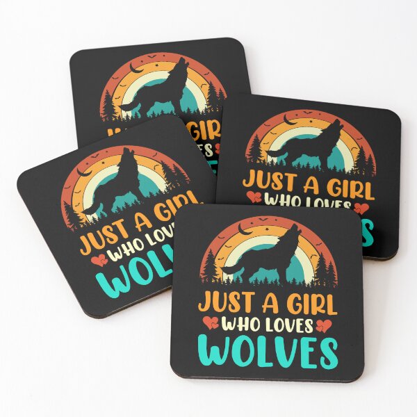 Item preview, Just A Girl Who Loves Wolves - Funny Wolf Lover Retro designed and sold by naworas.