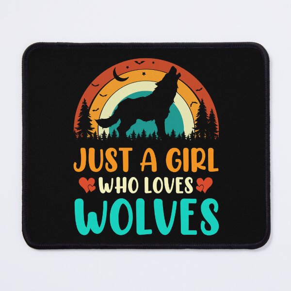 Item preview, Just A Girl Who Loves Wolves - Funny Wolf Lover Retro designed and sold by naworas.