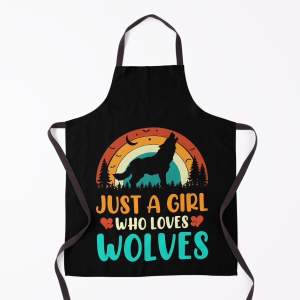 Item preview, Just A Girl Who Loves Wolves - Funny Wolf Lover Retro designed and sold by naworas.