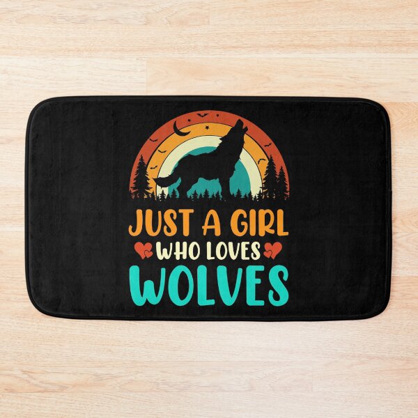 Item preview, Just A Girl Who Loves Wolves - Funny Wolf Lover Retro designed and sold by naworas.