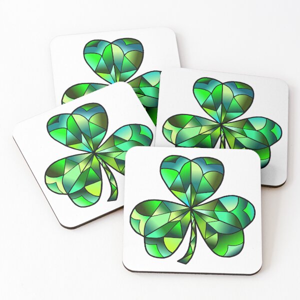 Item preview, Green Gradation Stained Glass Irish Clover designed and sold by Deborah Camp.