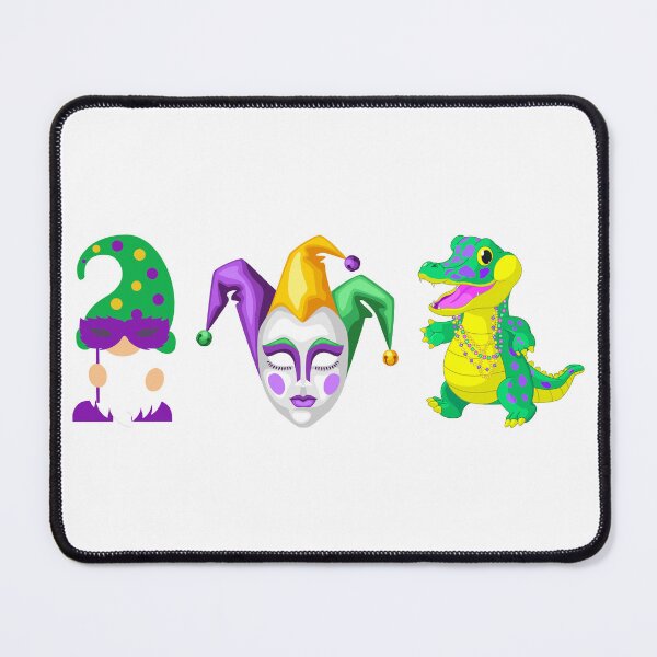 Item preview, Watercolor Mardi Gras Mardi Gras Crocodile New Orleans Mardi Gras Flag NOLA Fat Tuesday  designed and sold by HAWORD.