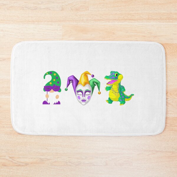 Item preview, Watercolor Mardi Gras Mardi Gras Crocodile New Orleans Mardi Gras Flag NOLA Fat Tuesday  designed and sold by HAWORD.
