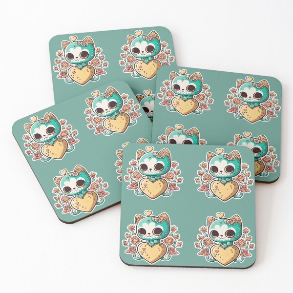 Item preview, Cat with flowers and Heart designed and sold by Black-Glove.