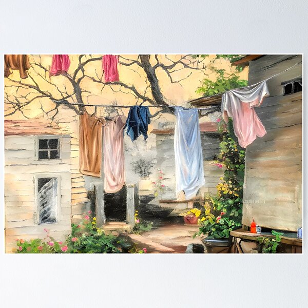 Busy laundromat with old-fashioned washing machines Wall Art, Canvas  Prints, Framed Prints, Wall Peels