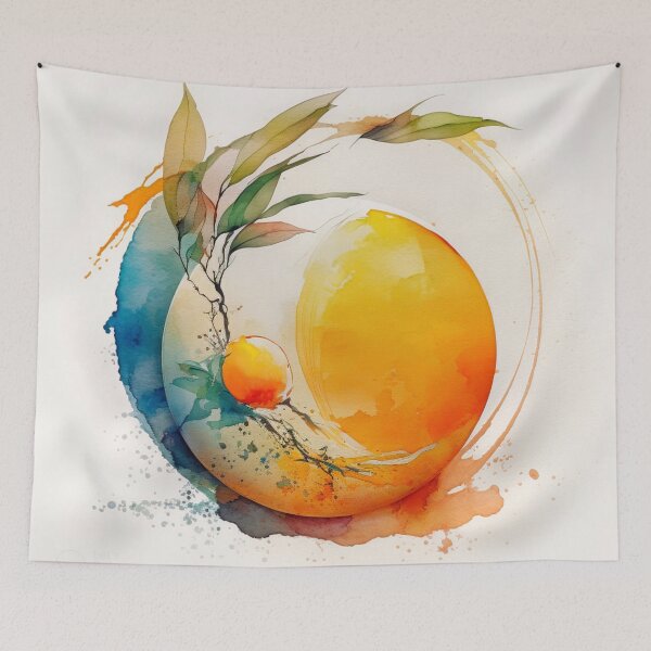 Item preview, Meditation Mindfulness Feng Shui Watercolor Wall Art designed and sold by RetComly.