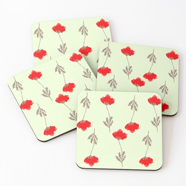 Item preview, Red poppies pattern. designed and sold by LynseysArtShop.