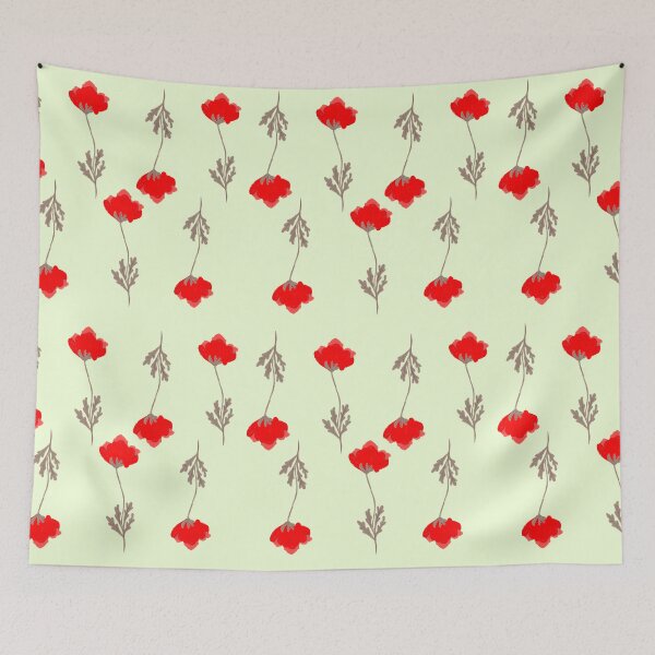 Aperçu de l'œuvre Motif de coquelicots rouges. créée et vendue par LynseysArtShop.