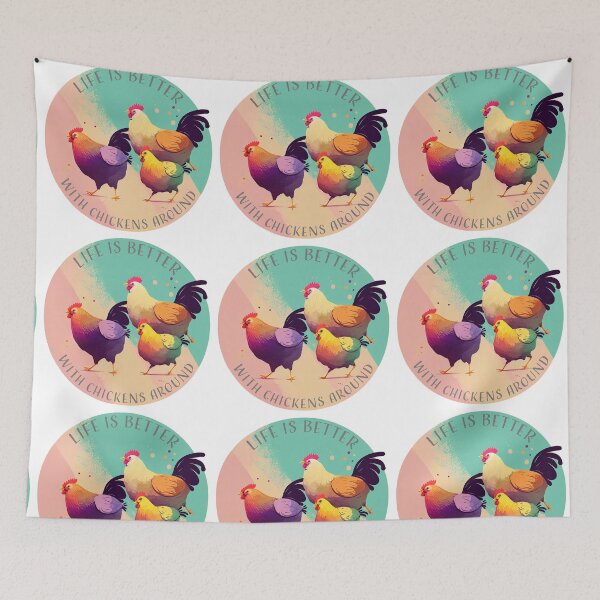 Item preview, Life is Better with Chickens Around designed and sold by TheJadeCat.