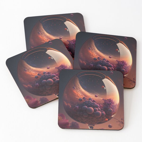 Item preview, Cosmos Wine Glasses with Grapes  designed and sold by SOMM DIGI ART .